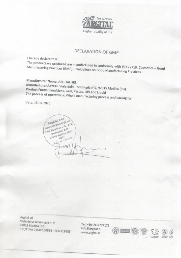 GMP dobre praktyki Argital