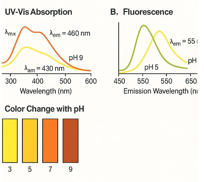 Widma UV–Vis i fluorescencji kurkuminy oraz wpływ pH na barwę i intensywność emisji